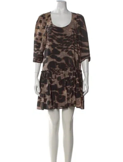 Pre-owned Mulberry Silk Mini Dress In Neutral