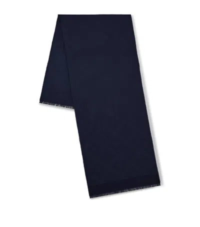 Mulberry Silk-cotton Tree Scarf In Blue