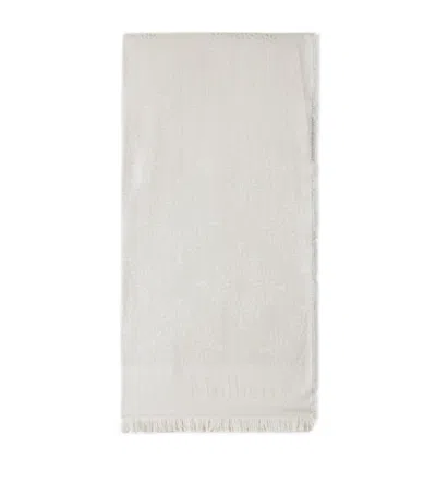 Mulberry Silk-organic Cotton Tree Scarf In Gray