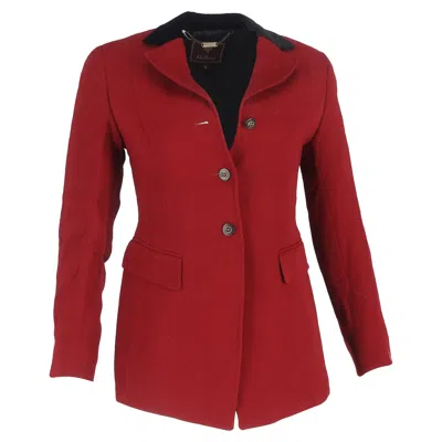 Mulberry Single-breasted Jacket In Red Wool