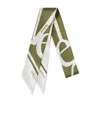 Mulberry Lettering Skinny Scarf In White
