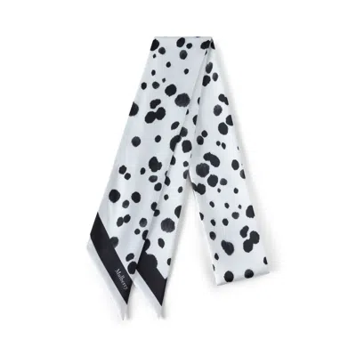 Mulberry Skinny Scarf In White