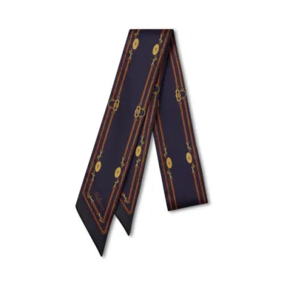 Mulberry Skinny Scarf In Blue