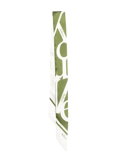 Mulberry Skinny Scarf In Green
