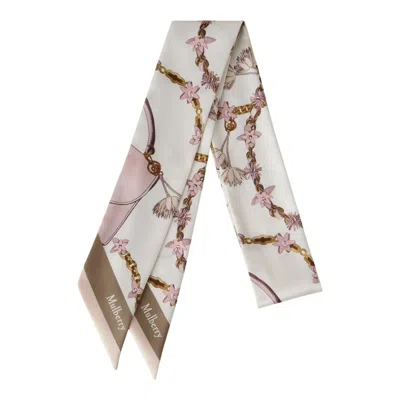 Mulberry Lana Bag And Chains Skinny Scarf In Multi