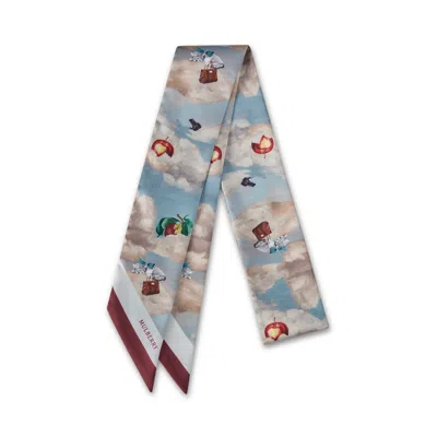 Mulberry Skinny Scarf In Multicolour Recycled Polyester