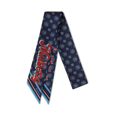 Mulberry Skinny Scarf In Nightsky-poplinblue