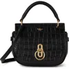 Mulberry Small Amberley Croc Embossed Leather Satchel