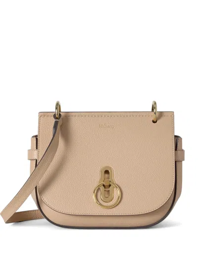 Mulberry Small Amberley Grained Leather Shoulder Bag In Neutral
