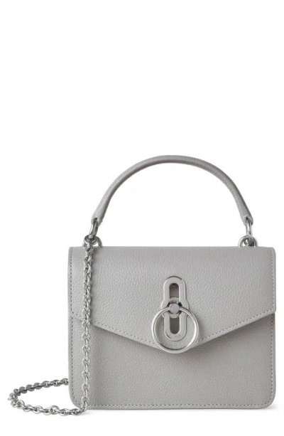 Mulberry Small Amberley Leather Crossbody Bag In Pale Grey