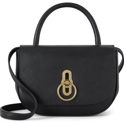 Mulberry Small Amberley Leather Top Handle Bag In White