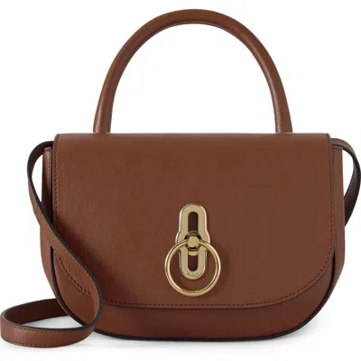 Mulberry Small Amberley Leather Top Handle Bag In Brown