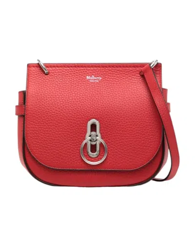 Mulberry Small Amberley Satchel Bag In Red