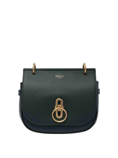 Mulberry Small Amberley Leather Shoulder Bag In Verde