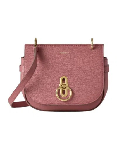 Mulberry Small Amberley Satchel Pink Scrumpy Small Classic Grain