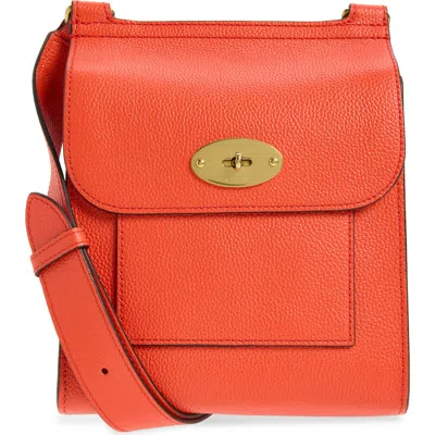 Mulberry Small Antony Leather Crossbody Bag In Orange