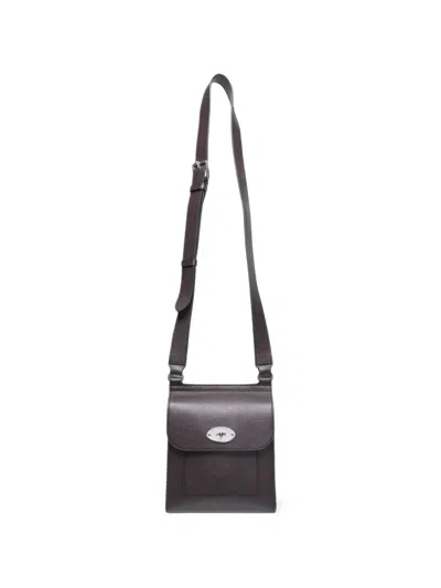 Mulberry Small Antony Postman's-lock Grained-leather Messenger Bag In Black