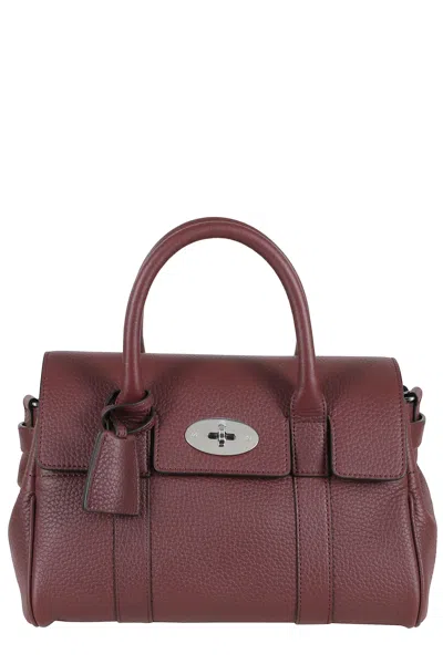 Mulberry Small Babyswater Satchel Hg In Burgundy
