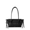Mulberry Small Bayswater Black Shoulder Bag With Laminated Logo In Leather In Black