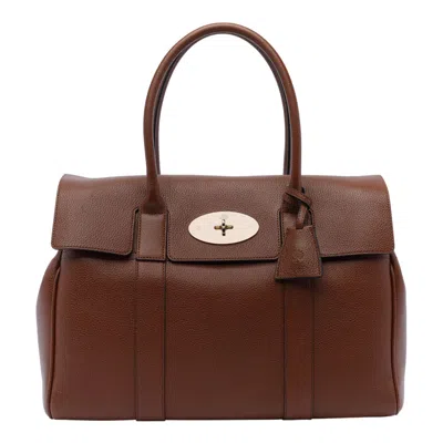 Mulberry Leather Briefcase In Brown