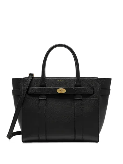 Mulberry Small Zipped Bayswater Sml Classic Grain In Black