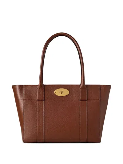 Mulberry Small Bayswater Leather Tote Bag In Brown