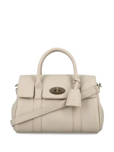 Mulberry Small Bayswater Leather Tote Bag In White