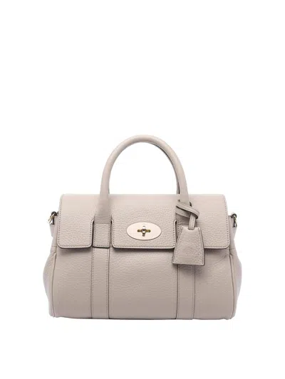 Mulberry Small Bayswater Satchel Bag In Beige