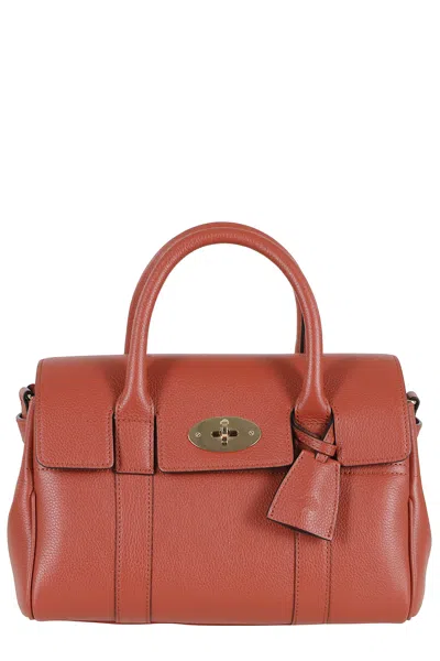 Mulberry Small Bayswater Satchel Scg In Brown