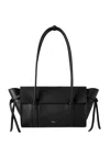 Mulberry Small Bayswater Black Shoulder Bag With Laminated Logo In Leather Woman
