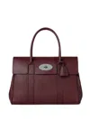 Mulberry Small Bayswater Textured Leather Tote Bag In Brown