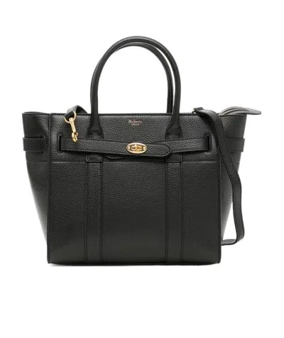 Mulberry Bayswater Zipped Small Tote Bag In Black