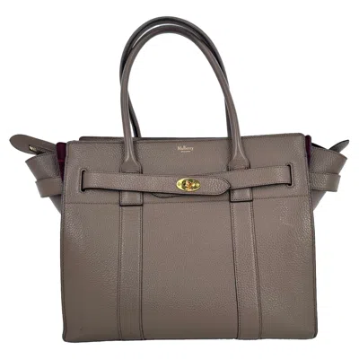 Pre-owned Mulberry Small Bayswater Tote Bag In Brown Leather