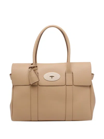 Mulberry Small Bayswater Turn-lock Shoulder Bag In Neutral