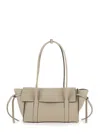 Mulberry 'small Bayswater' White Shoulder Bag With Laminated Logo In Neutrals