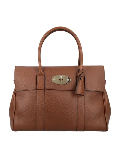 Mulberry Bayswater Small Grained Leather Shoulder Bag In Brown