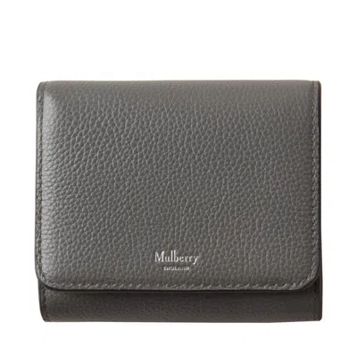 Mulberry Small Continental French Purse Scg Wallet In Charcoal