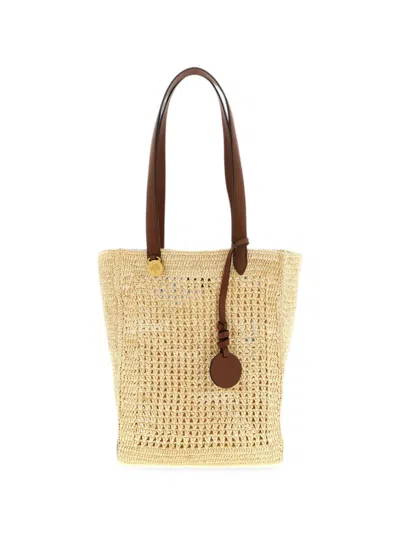 Mulberry Small Crochet Tote Bag In Nude