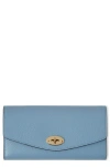 Mulberry Small Darley Leather Wallet In Brighton Blue