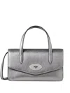 Mulberry Small Darley Metallic Leather Cross Body Bag In Silver