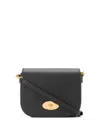 Mulberry 'darley' Black Crossbody Bag With Adjustable And Removable Shoulder Strap And Turn-lock Closure In Black