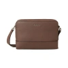 Mulberry Small Farringdon Leather Messenger In Taupe Brown
