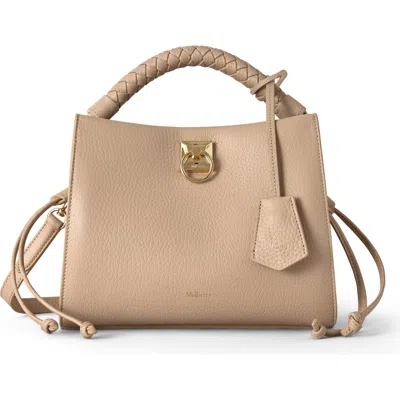 Mulberry Iris Leather Logo-print Bag In Neutrals