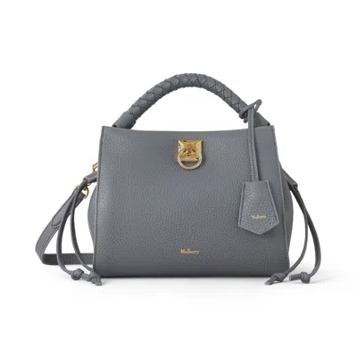 Mulberry Small Iris In Foggy Grey Heavy Grain