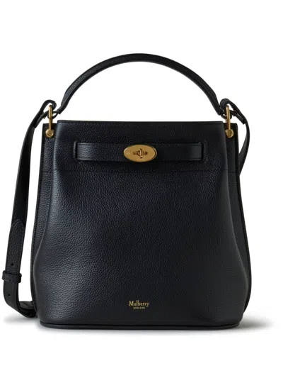 Mulberry Small Islington Leather Bucket Bag In Black
