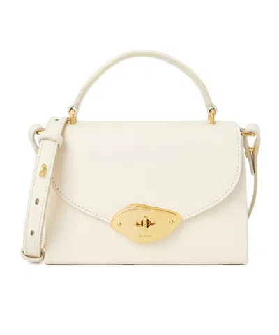 Mulberry Small Lana Top Handle Bag In White