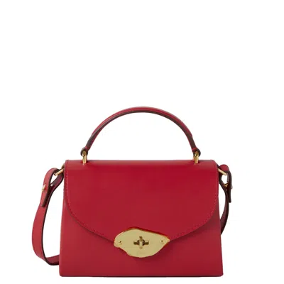 Mulberry Small Lana Top Handle High Gloss Leather In Purple