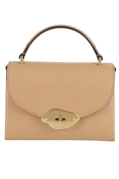 Mulberry Small Lana Top-handle Bag In Neutrals