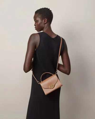 Mulberry Small Lana Top Handle Sable High Gloss Leather