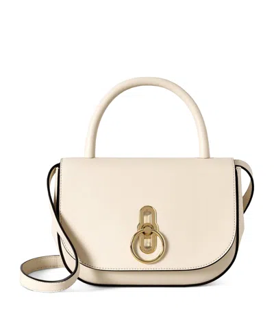 Mulberry Small Leather Amberley Top-handle Bag In Neutral